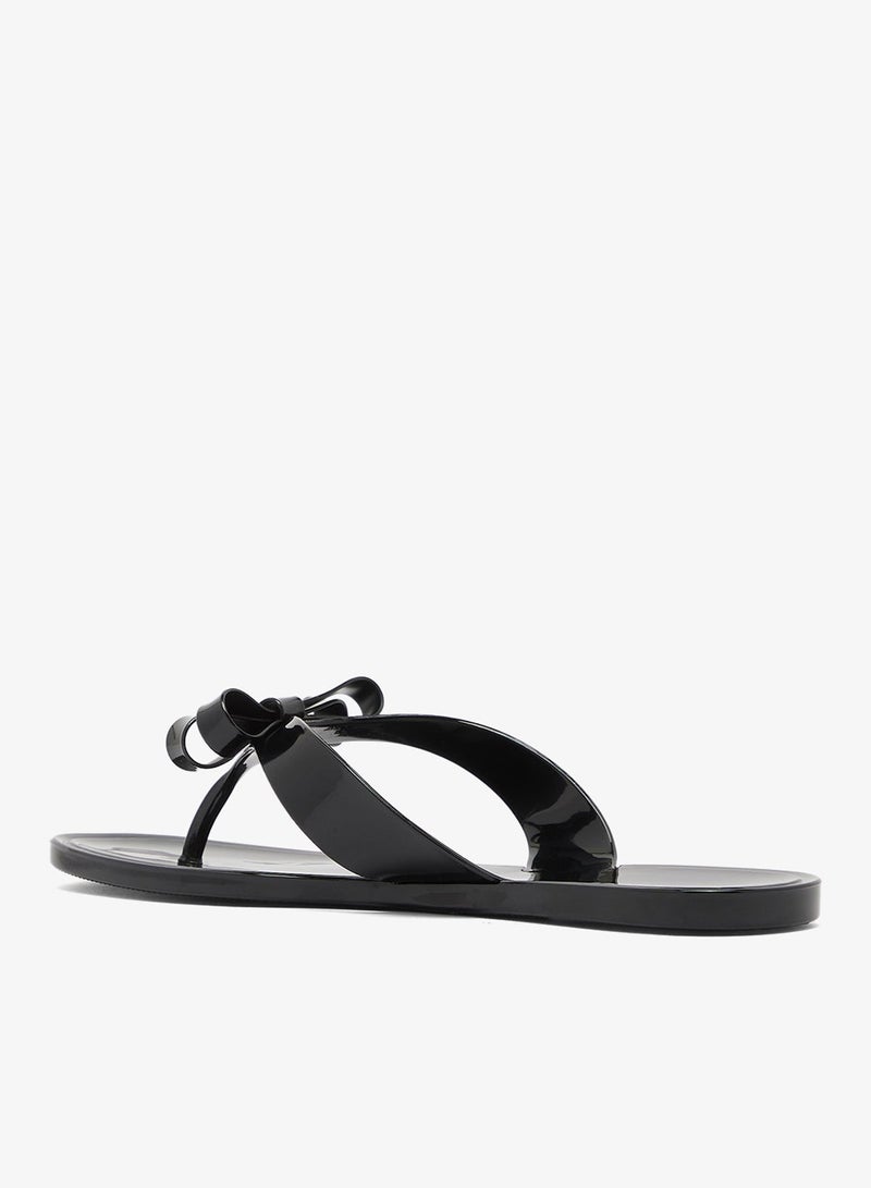 GLAMOROUS Jelly Bow Detail Flip Flops - Image 2