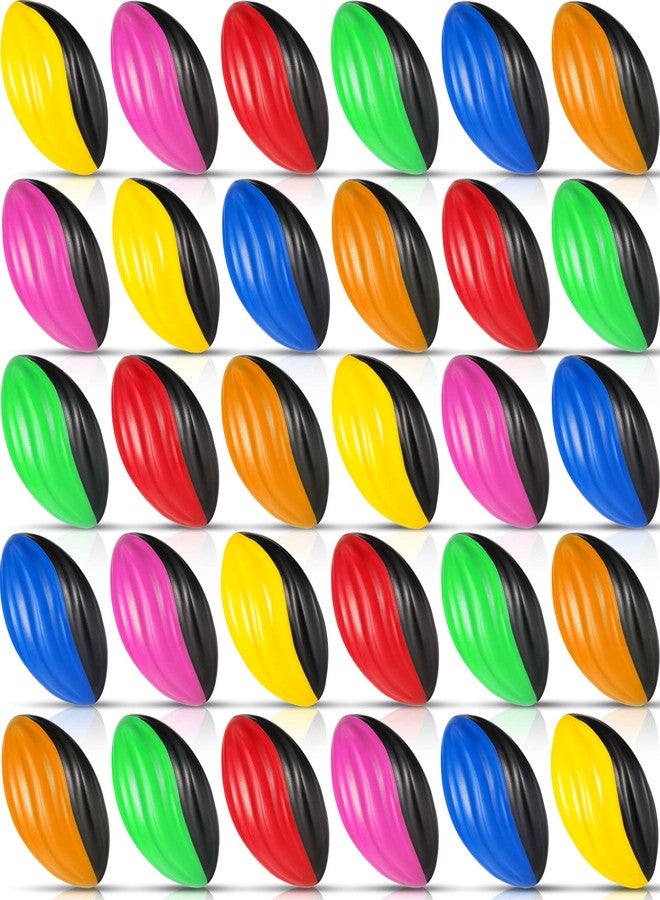 Jerify 30 Pack Mini Footballs Bulk 5 Inch Spiral Foam Football Small Soft Sports Toy for Indoor Outdoor Kids Foot Ball Play Game Foot Ball Party Supplies - Image 1