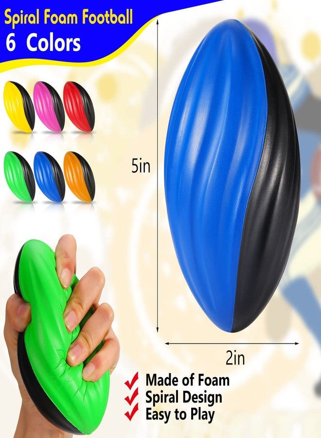 Jerify 30 Pack Mini Footballs Bulk 5 Inch Spiral Foam Football Small Soft Sports Toy for Indoor Outdoor Kids Foot Ball Play Game Foot Ball Party Supplies - Image 3