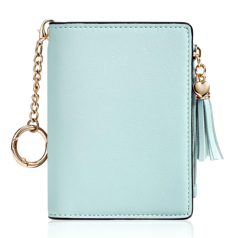 Gostwo Small Wallets for Women, Stylish Womens Wallet with ID Window, Zippered Coin Pocket and Tassel. Cute RFID Wallet for Women, ideal for Teen Girls, Commuters, and Women for Daily Use - Image 1