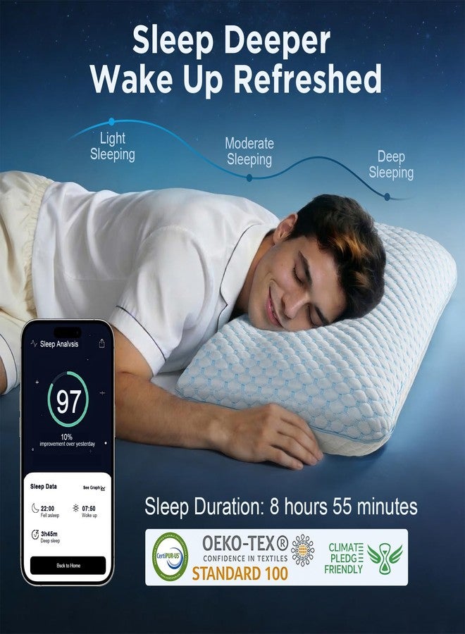 Iwacool Stomach Sleeping Pillow with Adjustable Shredded Memory Foam Loft, 3-Zone Design Thin Pillow for Sleeping, Flat Pillow for Stomach, Back Sleepers, Cooling Shredded Memory Foam Pillow for Hot Sleepers - Image 5