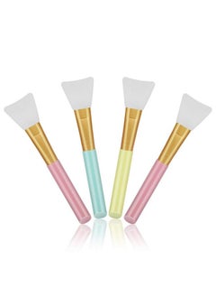 Cuttte 4Pcs Silicone Face Mask Brushes Flexible Facial Mud Mask Applicator Brush Hairless Moisturizers Applicator Tools Soft Face Mask Applicator For Mud Clay Charcoal Mixed Mask  - Image 2