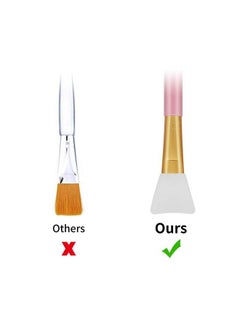 Cuttte 4Pcs Silicone Face Mask Brushes Flexible Facial Mud Mask Applicator Brush Hairless Moisturizers Applicator Tools Soft Face Mask Applicator For Mud Clay Charcoal Mixed Mask  - Image 3
