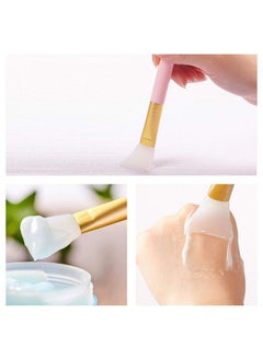 Cuttte 4Pcs Silicone Face Mask Brushes Flexible Facial Mud Mask Applicator Brush Hairless Moisturizers Applicator Tools Soft Face Mask Applicator For Mud Clay Charcoal Mixed Mask  - Image 5