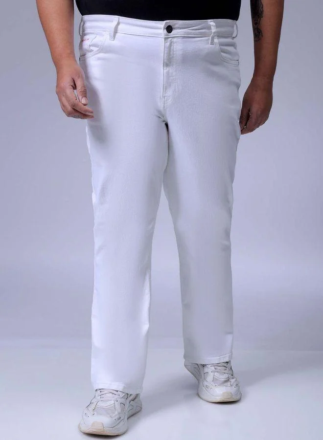 Men Plus Size Bootcut Solid Mid-Rise Stretchable Jeans