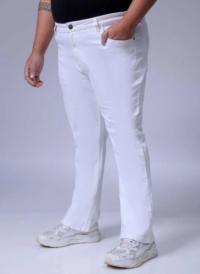 HARDSODA  Men Plus Size Bootcut Solid Mid-Rise Stretchable Jeans for Men | Best Price UAE