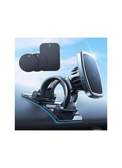 Lisen Magnetic Phone Holder for Car Fit Curved Surfaces Car Phone Holder Mount Flexible & Stable Dashboard Magnetic Phone Car Mount with 3 Metal Plates Fit All iPhone 14/13/12/11,Pro,Pro Max,Android  - Image 2