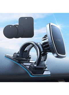 Lisen Magnetic Phone Holder for Car Fit Curved Surfaces Car Phone Holder Mount Flexible & Stable Dashboard Magnetic Phone Car Mount with 3 Metal Plates Fit All iPhone 14/13/12/11,Pro,Pro Max,Android  - Image 1