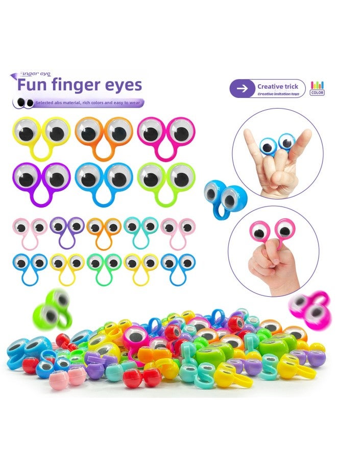 Toy Finger Eyes Children's Creative Activity Eyes Simulation Ring Party Dress Up Small Toys-Color:Large  - Image 2