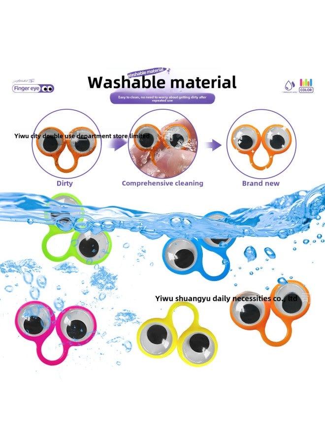 Toy Finger Eyes Children's Creative Activity Eyes Simulation Ring Party Dress Up Small Toys-Color:Large  - Image 3