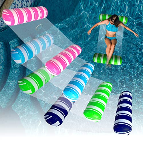 BLOFUN 4 Pack Inflatable Pool Floats Adult Size Water HammockPool Rafts Lounge Chairs Floating4in1 MultiPurpose Pool Floaties ToysFloats for Swimming Poolfor Adults Vacation Fun and Rest - Image 1