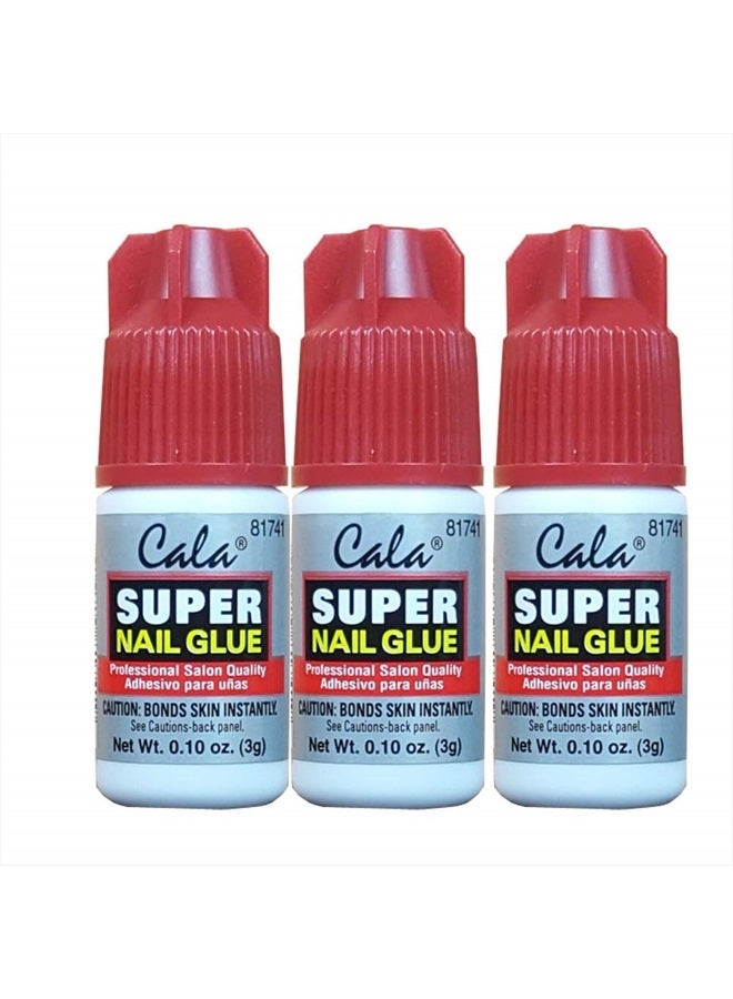 CALA 3 bottles Super nail Glue professional Salon Quality,Quick and Strong Nail liquid adhesive - Image 1