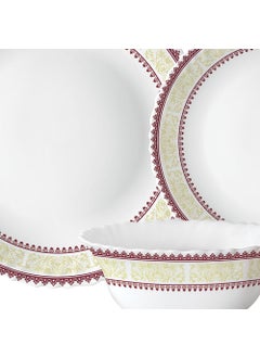 LARAH BY BOROSIL Larah by Borosil Elega Fluted Series Opalware Dinner Set | 33 Pieces for Family of 6 | Microwave & Dishwasher Safe | Bone-Ash Free | Crockery Set for Dining & Gifting | Plates & Bowls | White  - Image 3