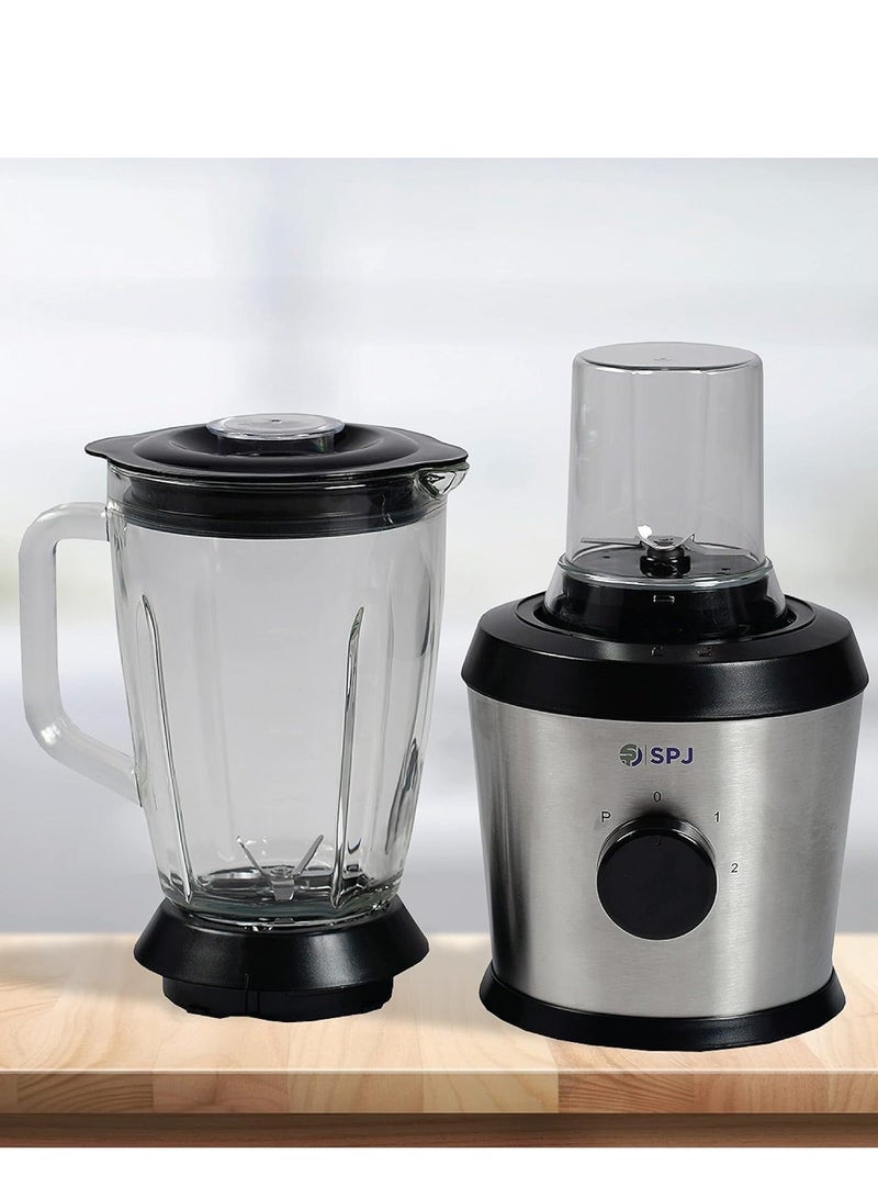 SPJ 500W Mixer Grinder & Juicer, 1.5L Jar, Stainless Steel Blades, Pulse Function, Safety Lock, Black/Silver - Image 5