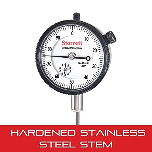 Starrett مؤشر دial من ستاريت 25 مع محامل ودعامة مركزية خلفية (قراءة دial 0-100، 0-1.000" ) - Image 5
