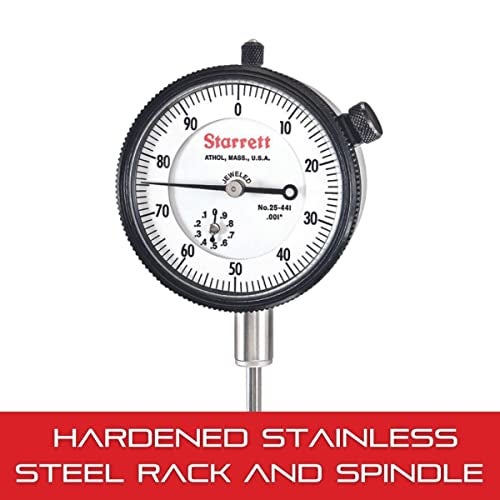 Starrett مؤشر دial من ستاريت 25 مع محامل ودعامة مركزية خلفية (قراءة دial 0-100، 0-1.000" ) - Image 4