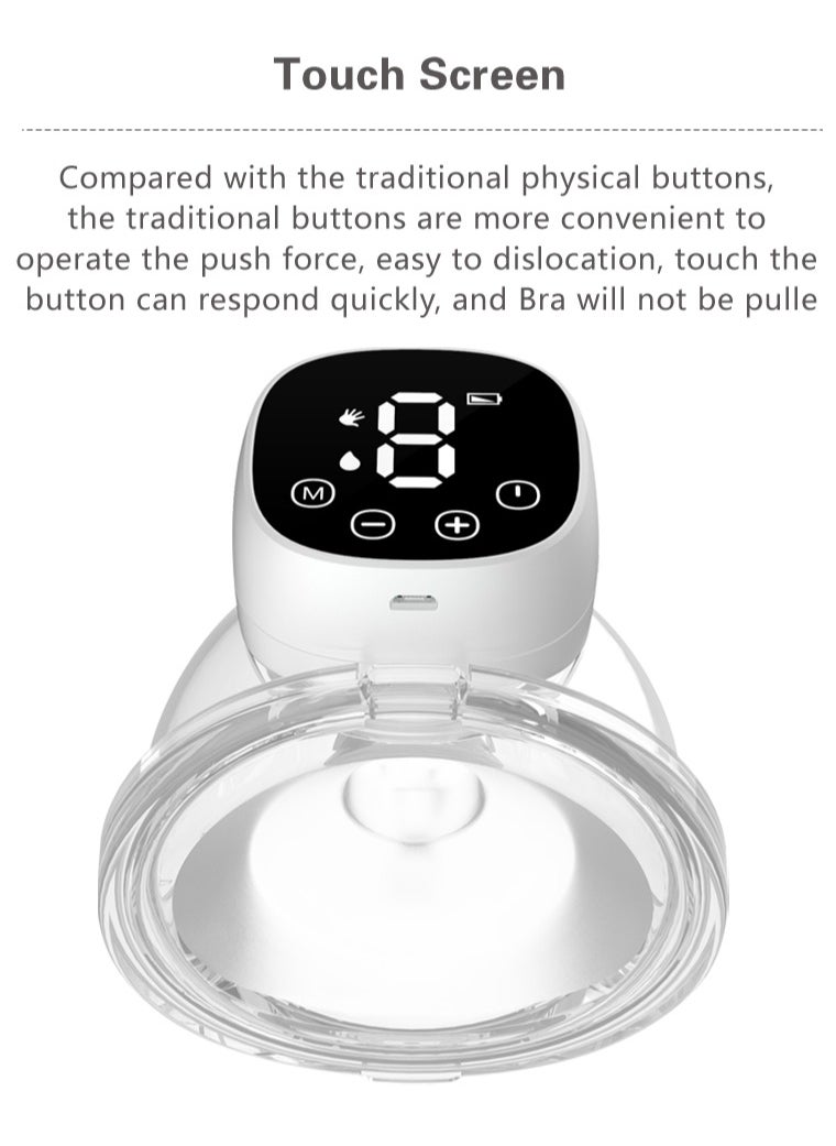 Portable electric breast pump with 3 levels and 9 gears, with LED display screen for more convenient operation