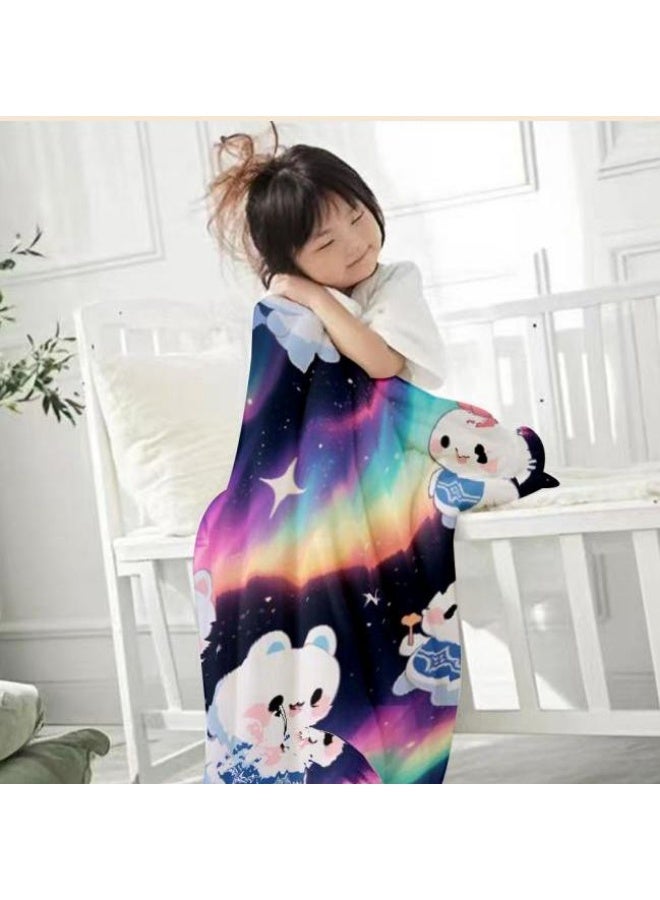 عام بطانية رقيقة من الفانيلا الكرتونية للأطفال والرضع (دافئة ومريحة، ومناسبة للنوم والألعاب) 70 سم * 100 سم - Image 2