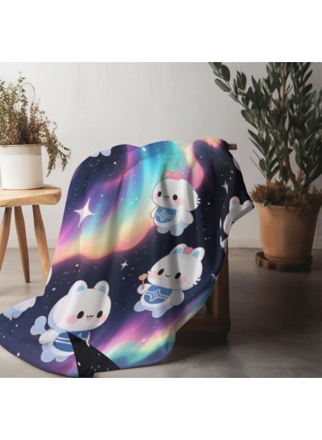 عام بطانية رقيقة من الفانيلا الكرتونية للأطفال والرضع (دافئة ومريحة، ومناسبة للنوم والألعاب) 70 سم * 100 سم - Image 5