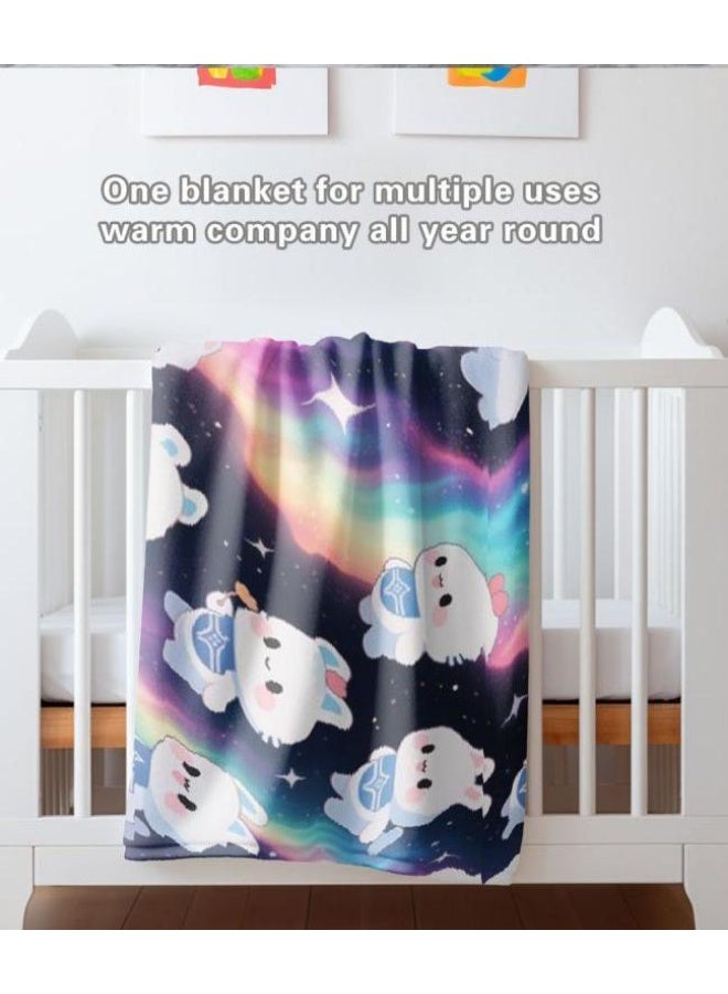 عام بطانية رقيقة من الفانيلا الكرتونية للأطفال والرضع (دافئة ومريحة، ومناسبة للنوم والألعاب) 70 سم * 100 سم - Image 3