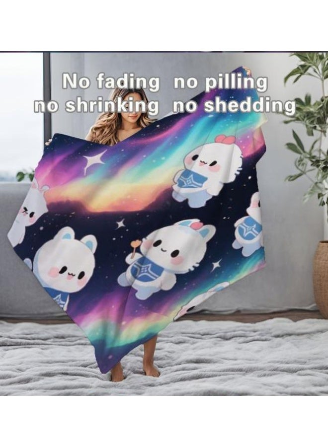 عام بطانية رقيقة من الفانيلا الكرتونية للأطفال والرضع (دافئة ومريحة، ومناسبة للنوم والألعاب) 70 سم * 100 سم - Image 4