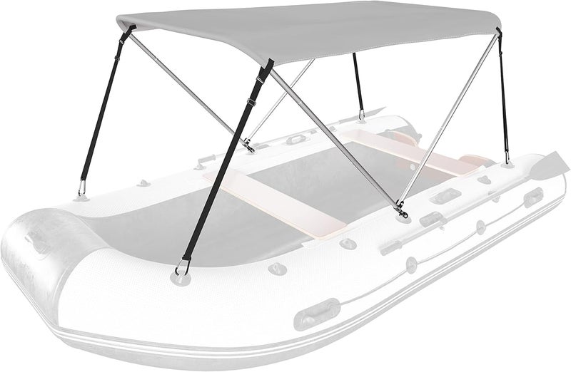 DoCred Foldable Bimini Top Boat Cover Canopy Cover 2Bow Bimini Top (63" L 39‘’-55‘’ W 43.3" H), Suitable for Boats of 3.2-4.5 FT - Image 1