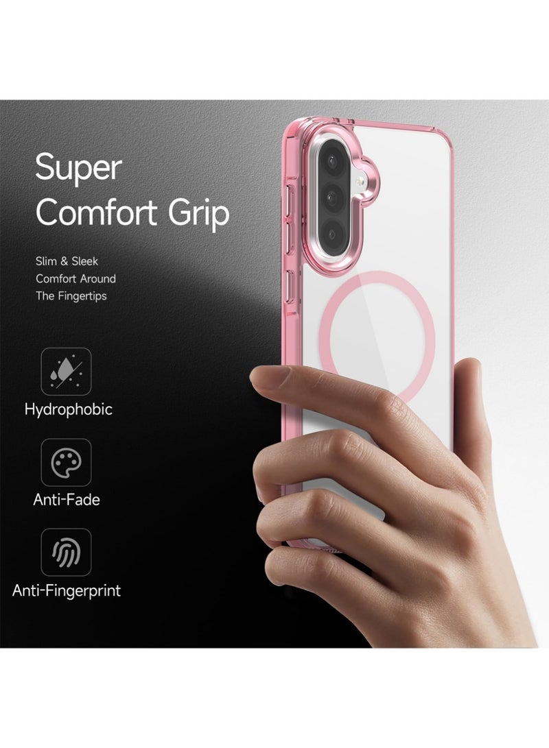 X-level for Samsung Galaxy A56/A35 5G Case [Compatible with Magsafe Wireless Charging] Yellowing Resistant Magnetic Back Cover Clear Samsung Galaxy A56/A35 Rugged Best Phone Case Pink  - Image 5
