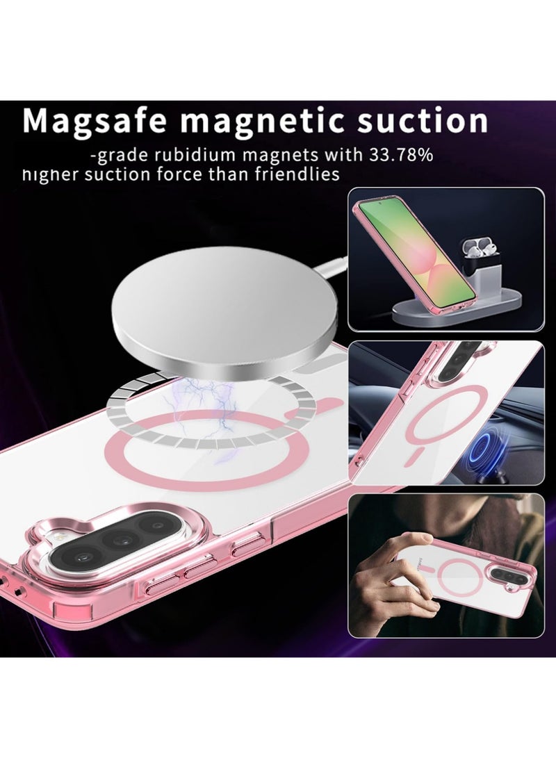X-level for Samsung Galaxy A56/A35 5G Case [Compatible with Magsafe Wireless Charging] Yellowing Resistant Magnetic Back Cover Clear Samsung Galaxy A56/A35 Rugged Best Phone Case Pink  - Image 3