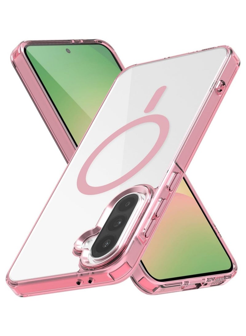 X-level for Samsung Galaxy A56/A35 5G Case [Compatible with Magsafe Wireless Charging] Yellowing Resistant Magnetic Back Cover Clear Samsung Galaxy A56/A35 Rugged Best Phone Case Pink  - Image 1
