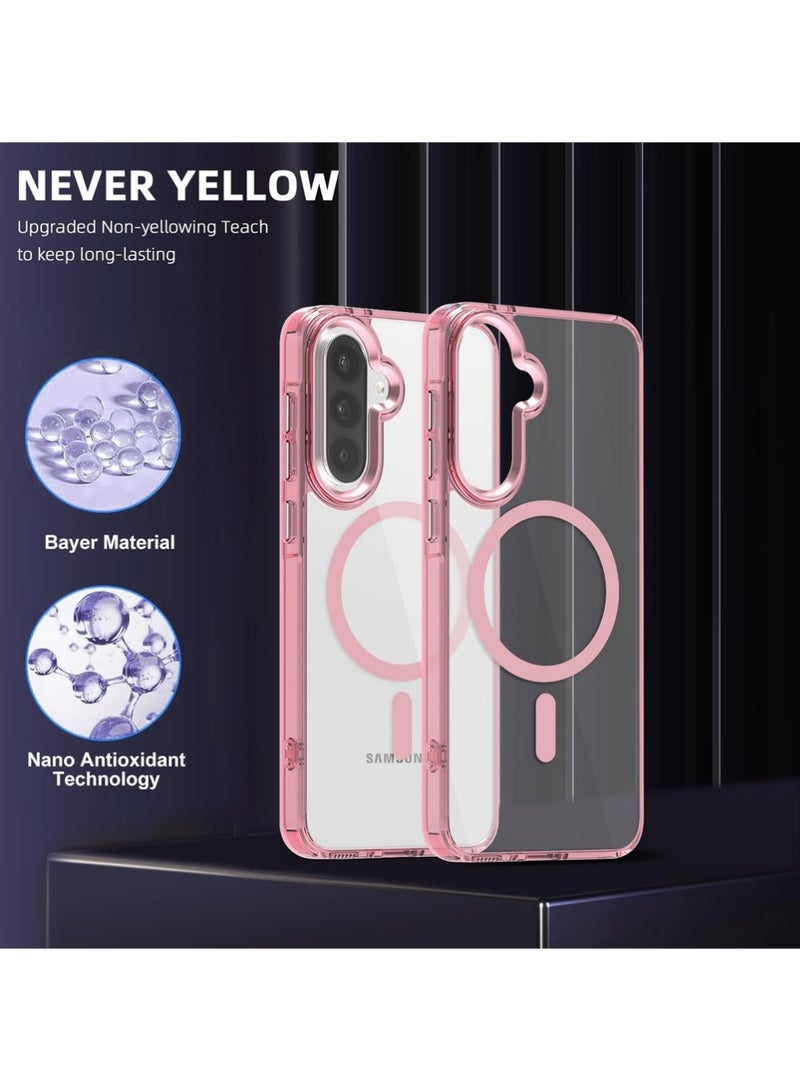 X-level for Samsung Galaxy A56/A35 5G Case [Compatible with Magsafe Wireless Charging] Yellowing Resistant Magnetic Back Cover Clear Samsung Galaxy A56/A35 Rugged Best Phone Case Pink  - Image 2