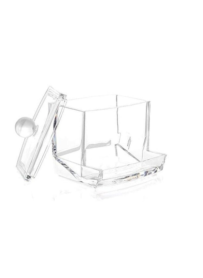 PROMASS - Acrylic Cotton Organizer Box Cosmetic Stick Bathroom Storage Box - Image 1
