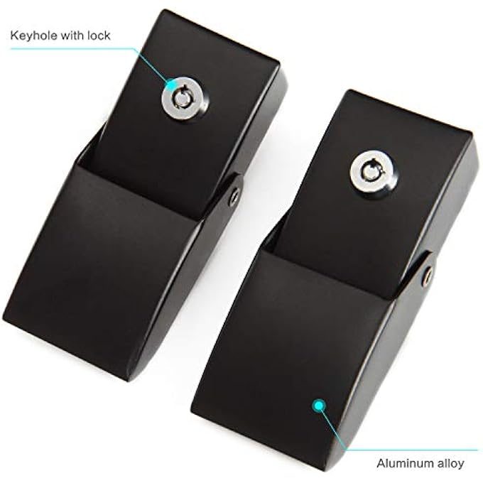 ريحني أقفال غطاء محرك فولاذي لجيب رانجلر 20072021 JK JKU JL JLU روبيكون ساهارا X أوف رود سبورت إكسسوارات خارجية سوداء زوج واحد - Image 4