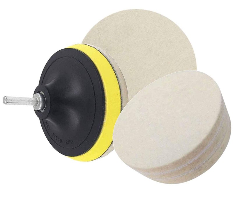 DIY Crafts Diy Crafts 10281 India 1059 Drill Thread Sucker Wool Cleaning Polishing Sponge Set, 3 Inch, Multicolor, Set of 3  - Image 1