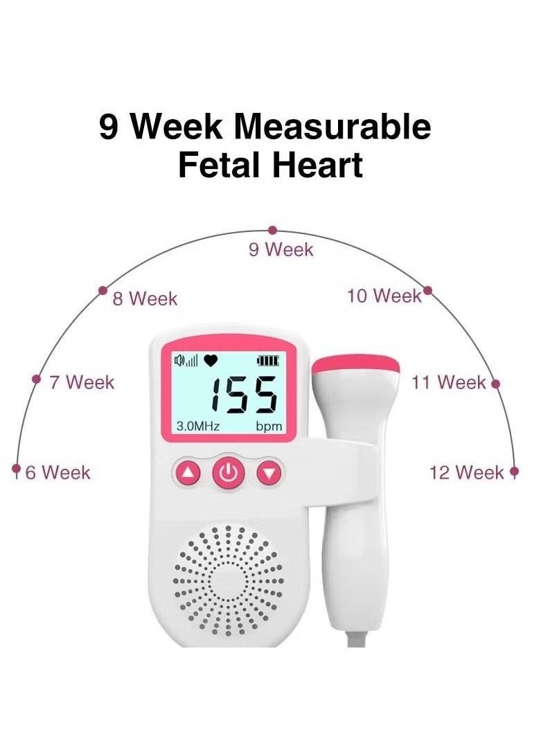 Gonice Portable Ultrasound Doppler Fetal Heart Rate Monitor with LCD Screen  - Image 2