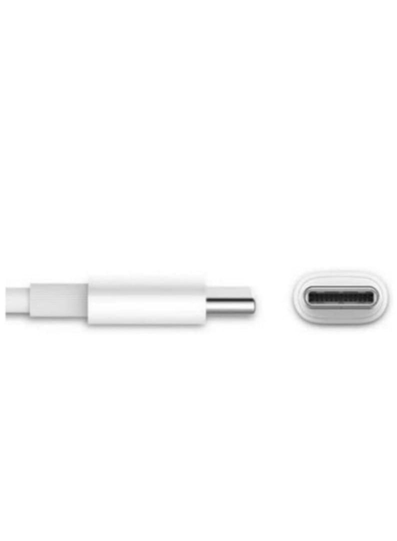 إن تك كابل بيانات وشحن NTECH USB Type-C إلى Type-C - سلك شاحن USB C-C سريع (1 متر) - أبيض - Image 2