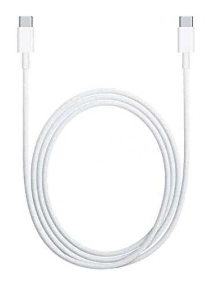 إن تك كابل بيانات وشحن NTECH USB Type-C إلى Type-C - سلك شاحن USB C-C سريع (1 متر) - أبيض - Image 3