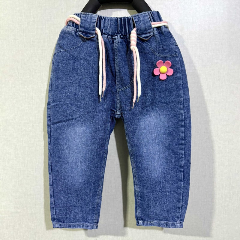 Children'S Pants Denim 2024 Autumn Small And Medium-Sized Children Wear Western-Style Joker Jeans Explosive Edition Trendy Children'S Street Pants - Image 1