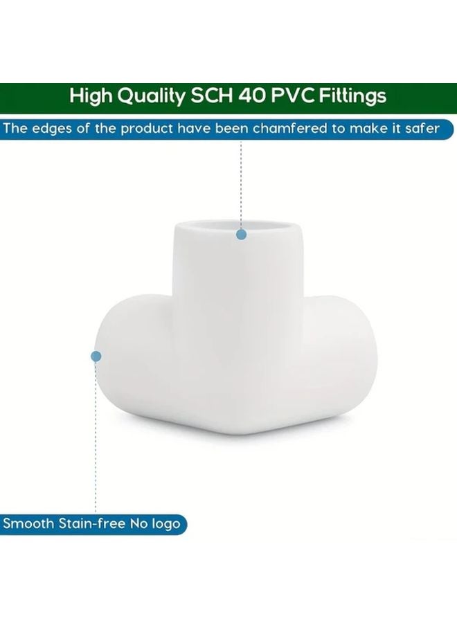 10pcs 1 2 Inch PVC Tee Connectors Durable Plastic Pipe Fittings For Water Supply - Image 5