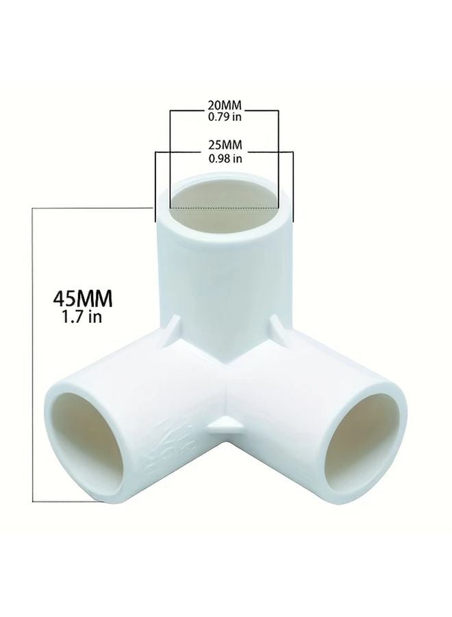 10pcs 1 2 Inch PVC Tee Connectors Durable Plastic Pipe Fittings For Water Supply - Image 4