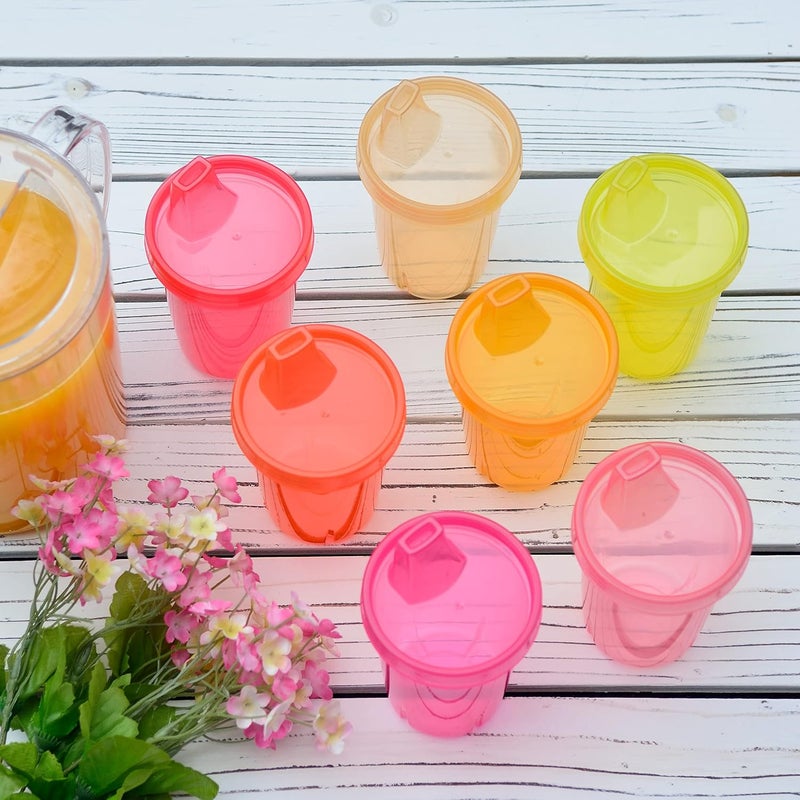 Youngever 7 Pack Kids Sippy Cups for Infant and Toddler  Pink Color - Image 4