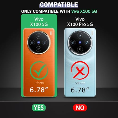 REALCASE Vivo X100 5G Back Cover Case | Stylish Frameless Matte Hard Back Skin | Soft TPU Shock Proof Bumper Back Cover for Vivo X100 5G (Black) - Image 2