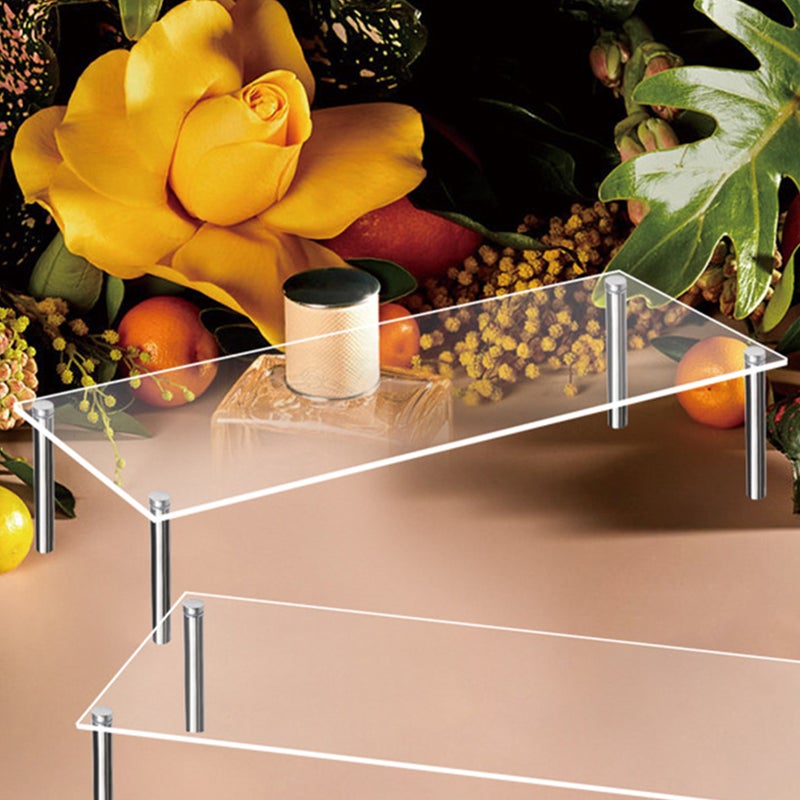 2 Sets of Desktop Cake Holder Transparent Cake Tray Multi-function Dessert Stand Dessert Accessory - Image 2