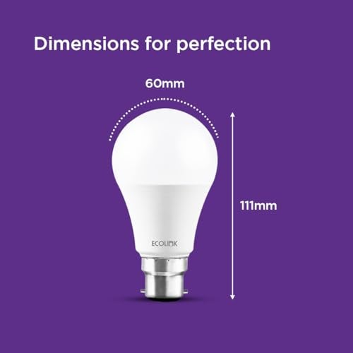 EcoLink 12-Watt LED Bulb |12-Watt LED Bulb For Room & Home | Bulb Base : B22, Colour : Cool Day Light, Pack of 4 - Image 3