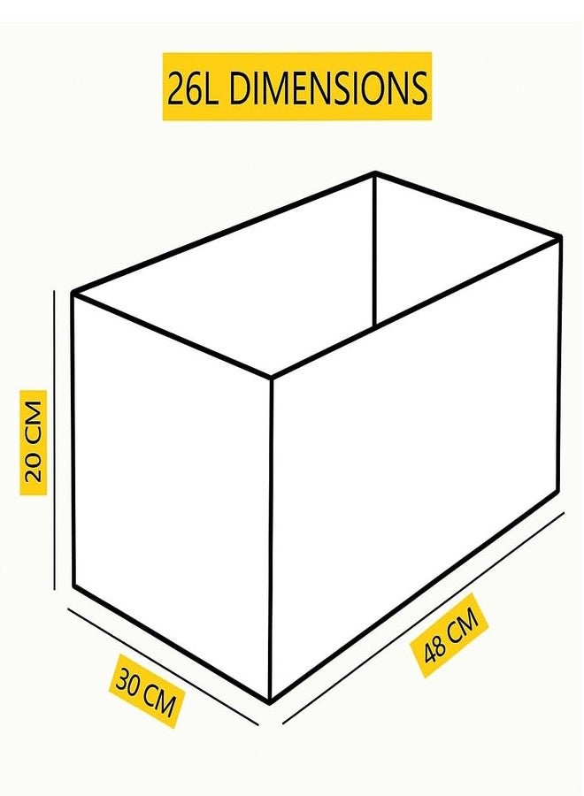 SAMRUKZONE SRZ Wardrobe Organiser for Clothes, Premium Fabric Storage Box with Handles, Cupboard Organiser for Shirts, Jeans, Book & Toy Saree Storage Box, Stackable Foldable (GEOMETRY, PACK OF 4) - Image 5