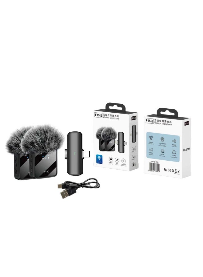 Neutral F11 Intelligent Noise Reduction Wireless Lapel Microphone Three-in-one Tiktok Microphone Outdoor Equipment - Image 1