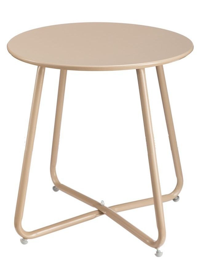 NKX - Nordic Style Iron Round Table Nightstand Sofa Table Furniture - Image 1