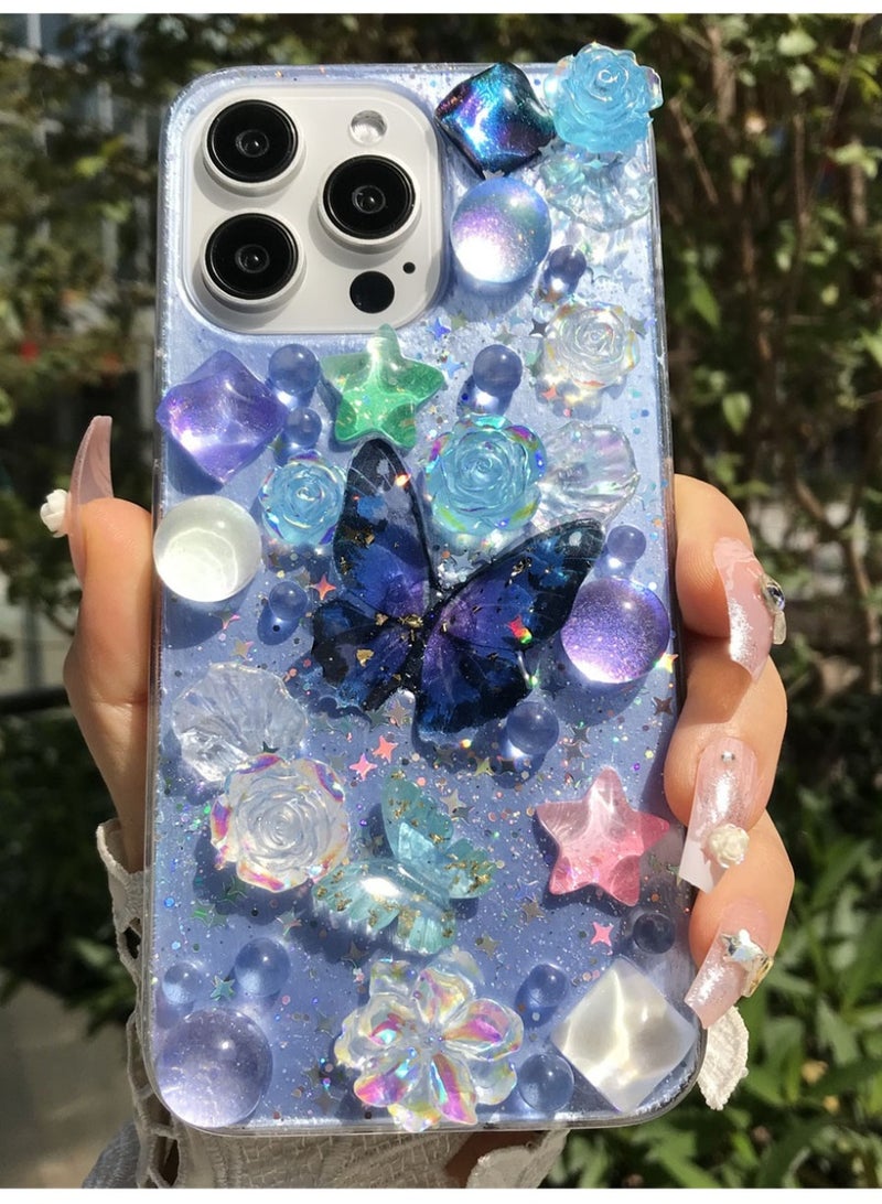 Compatible with iPhone 15 Pro Max phone case, soft case for shock, collision, and fall protection, Starry Sky deep blue night - Image 5