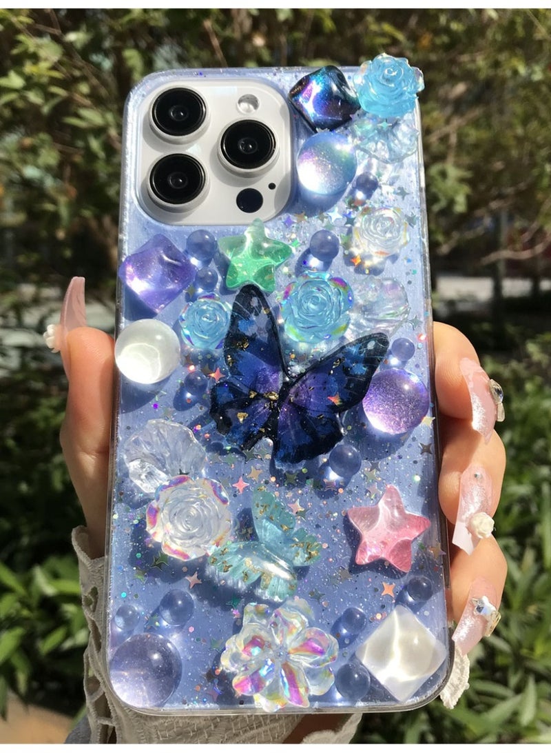 Compatible with iPhone 15 Pro Max phone case, soft case for shock, collision, and fall protection, Starry Sky deep blue night - Image 2
