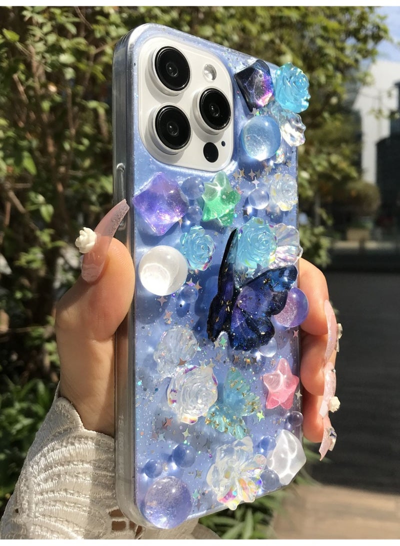 Compatible with iPhone 15 Pro Max phone case, soft case for shock, collision, and fall protection, Starry Sky deep blue night - Image 4
