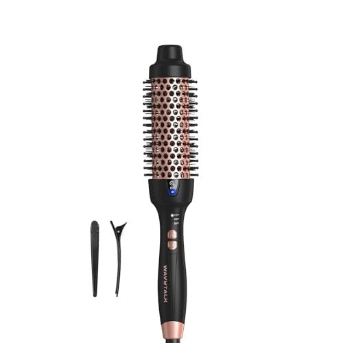 Wavytalk Updated Version Thermal Brush for Blowout Look, Blowout Express 1.5 Inch Ionic Thermal Round Brush Makes Hair Smoother Get Natural Curls, Dual Voltage, Easy to Use - Image 1